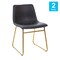 Flash Furniture 2 Pk 18 Inch Dark Gray LeatherSoft Dining Chairs ET-ER18345-18-GY-GG - alternate 5
